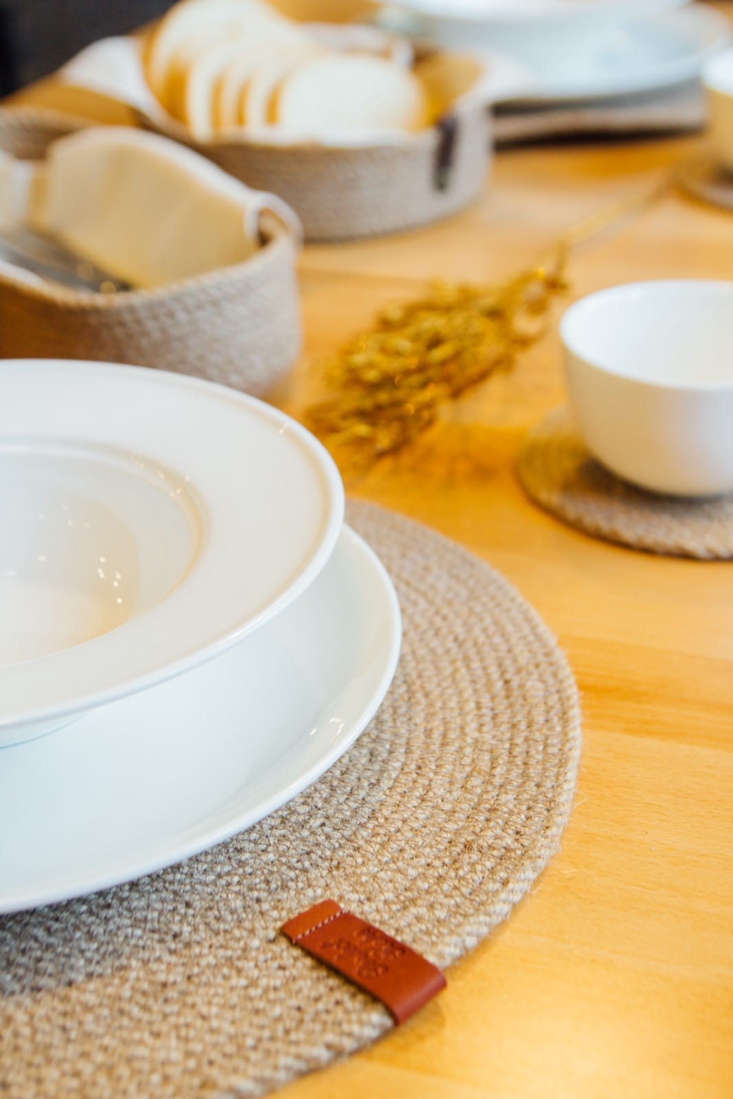 Handmade Round Placemats 30 cm – Onderzetter Bord / Tafel Placemat – Duurzame Tafeldecoratie – Set of 1/2/4