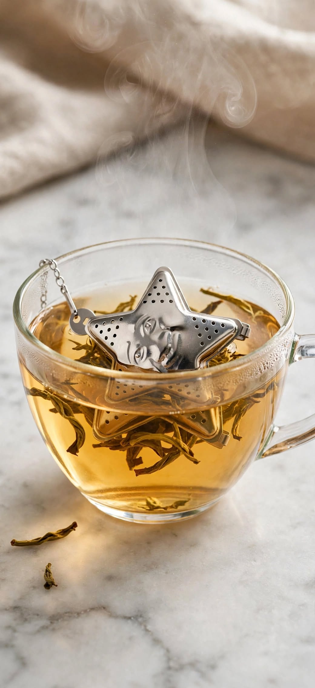 ⭐ Star-Shaped Tea Infuser – Silver | Reusable Loose Leaf Tea Strainer