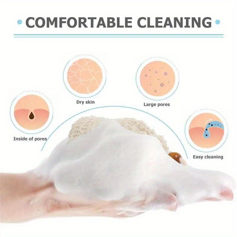 Natural Linen Soap Saver Bags – Eco-Friendly Exfoliating Bath Pouches (Set of 5 or 10)