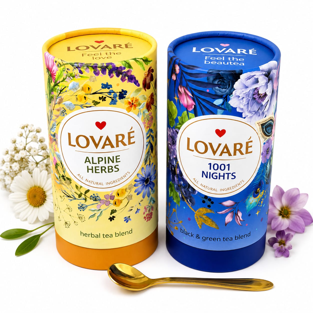 Lovare Luxury Tea Gift Box – Alpine Herbs & 1001 Nights Collection