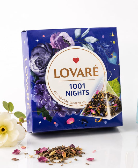 Lovaré 1001 Nights – Piramide Theezakjes van Premium Kwaliteit (15 Theezakjes)