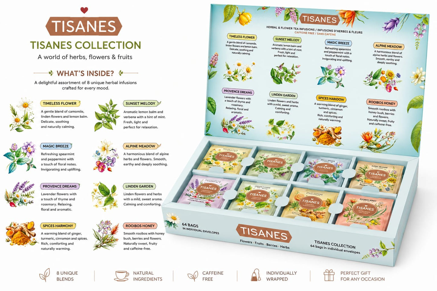 Lovaré Herbal Tea Collection – Premium Herbal Tea Gift Set