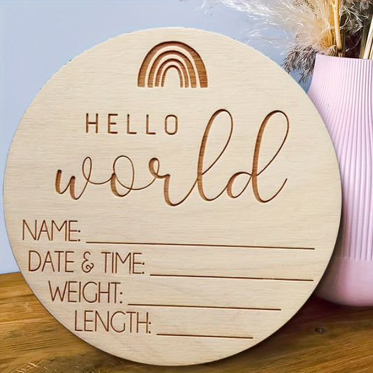 14.99 Cm Baby  Wooden Birth Announcement Sign