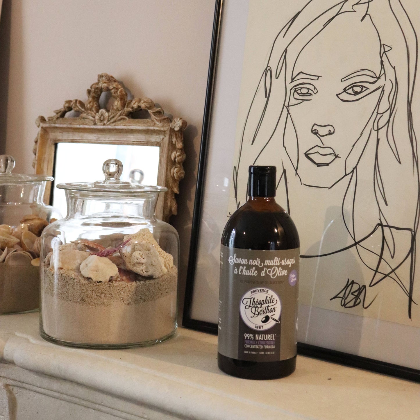 Natural Liquid Black Soap – 1L | Concentrated Multi-Purpose Cleaner Made with Olive Oil
