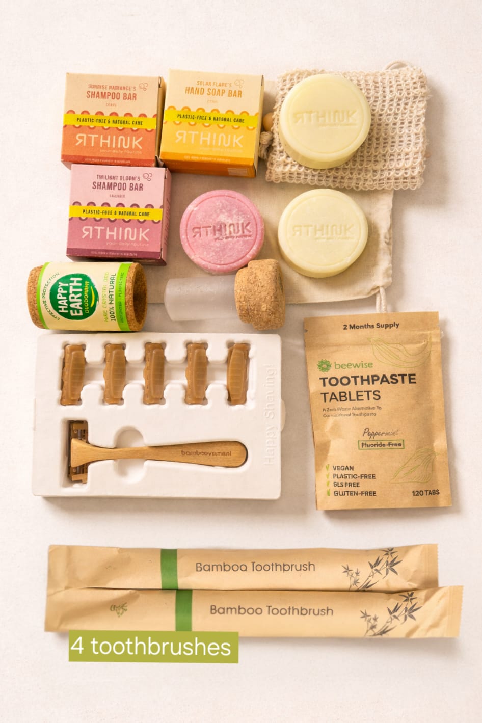 Familie Reis Set – Handbagage Proof & Plasticvrij | Complete Duurzame Travel Kit (4 Personen)