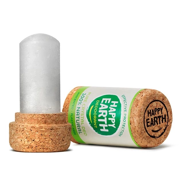 Happy Earth 1 YEAR NATURAL DEODORANT Crystal Stick – Unscented, 90g