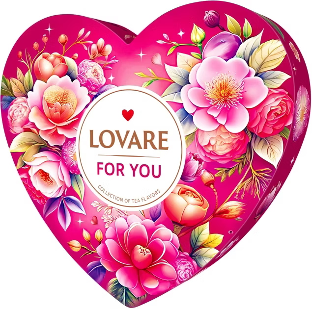 Lovare “With Love” Tea Gift Set – Strawberry & Melon + Persimmon Saffron – 34 Pyramid Tea Bags
