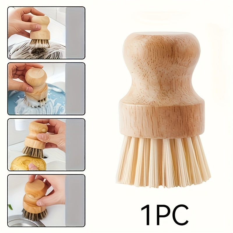 🧽Multi-Functional Kitchen Cleaning Brush – Eco-Friendly Beechwood Scrubber