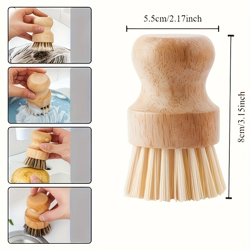 🧽Multi-Functional Kitchen Cleaning Brush – Eco-Friendly Beechwood Scrubber