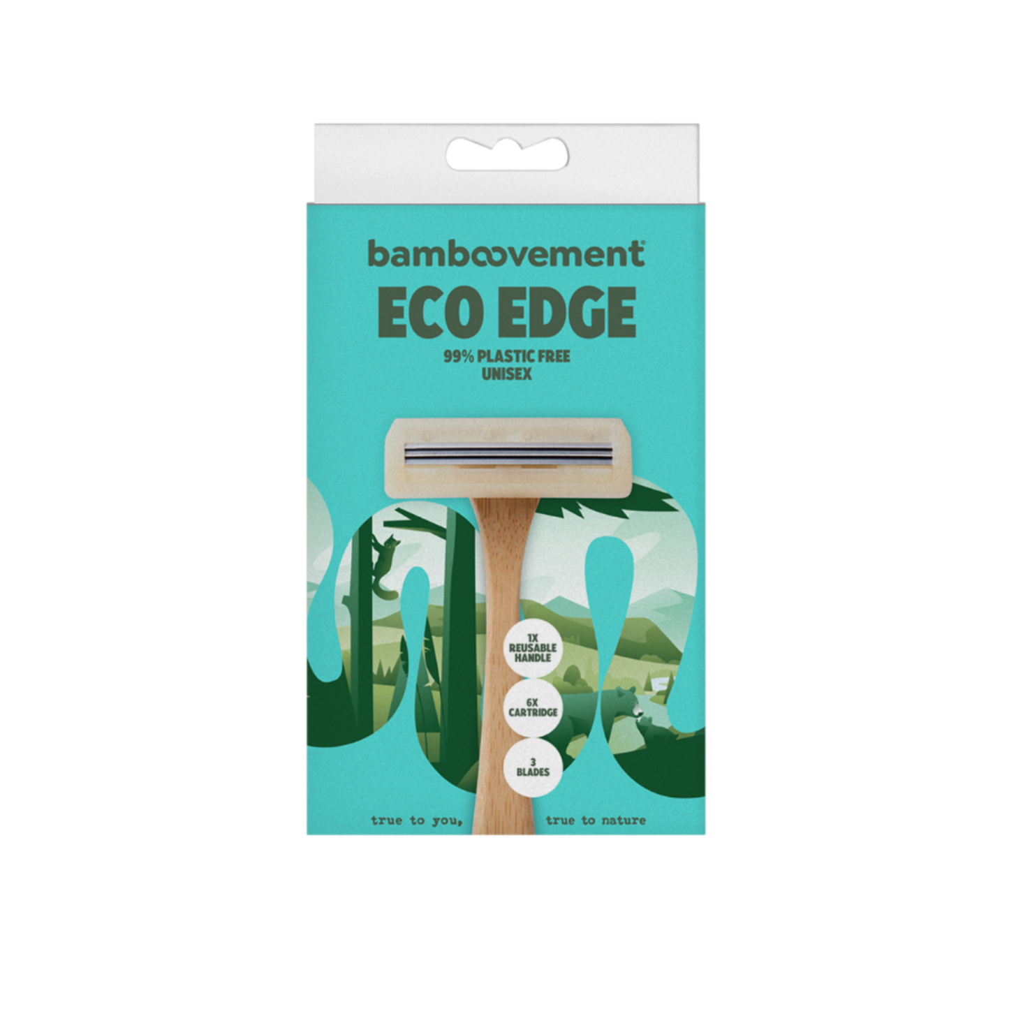 EcoEdge Reusable Razor – 99.9% Plastic-Free Bamboo Shaving