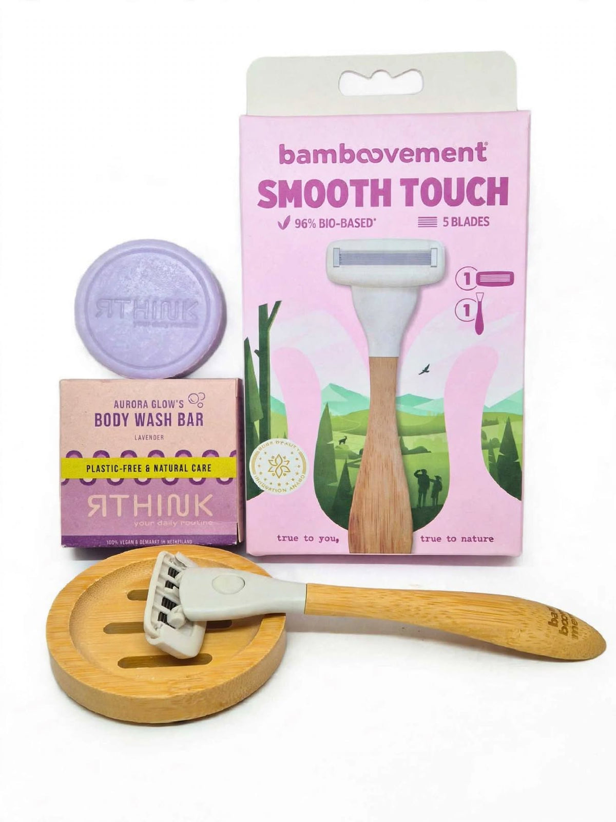 Luxe Eco Scheermes & Douchegel Set | Bamboe Scheerset