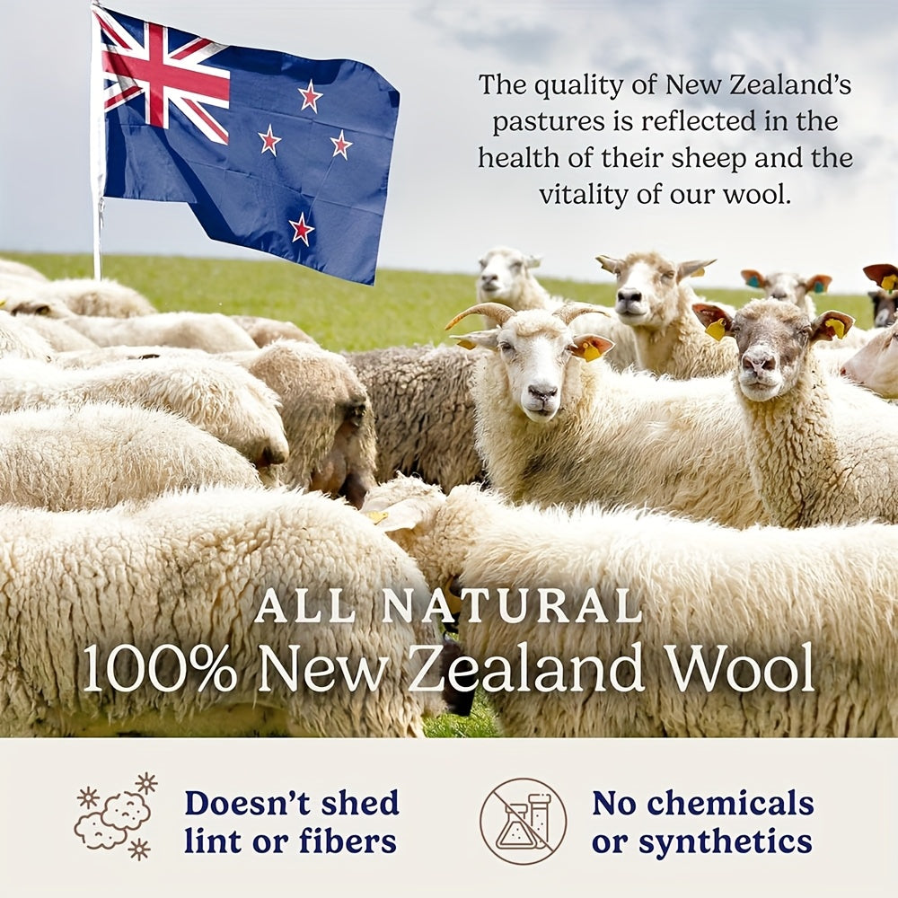 6-Piece 100% New Zealand Wool Dryer Balls