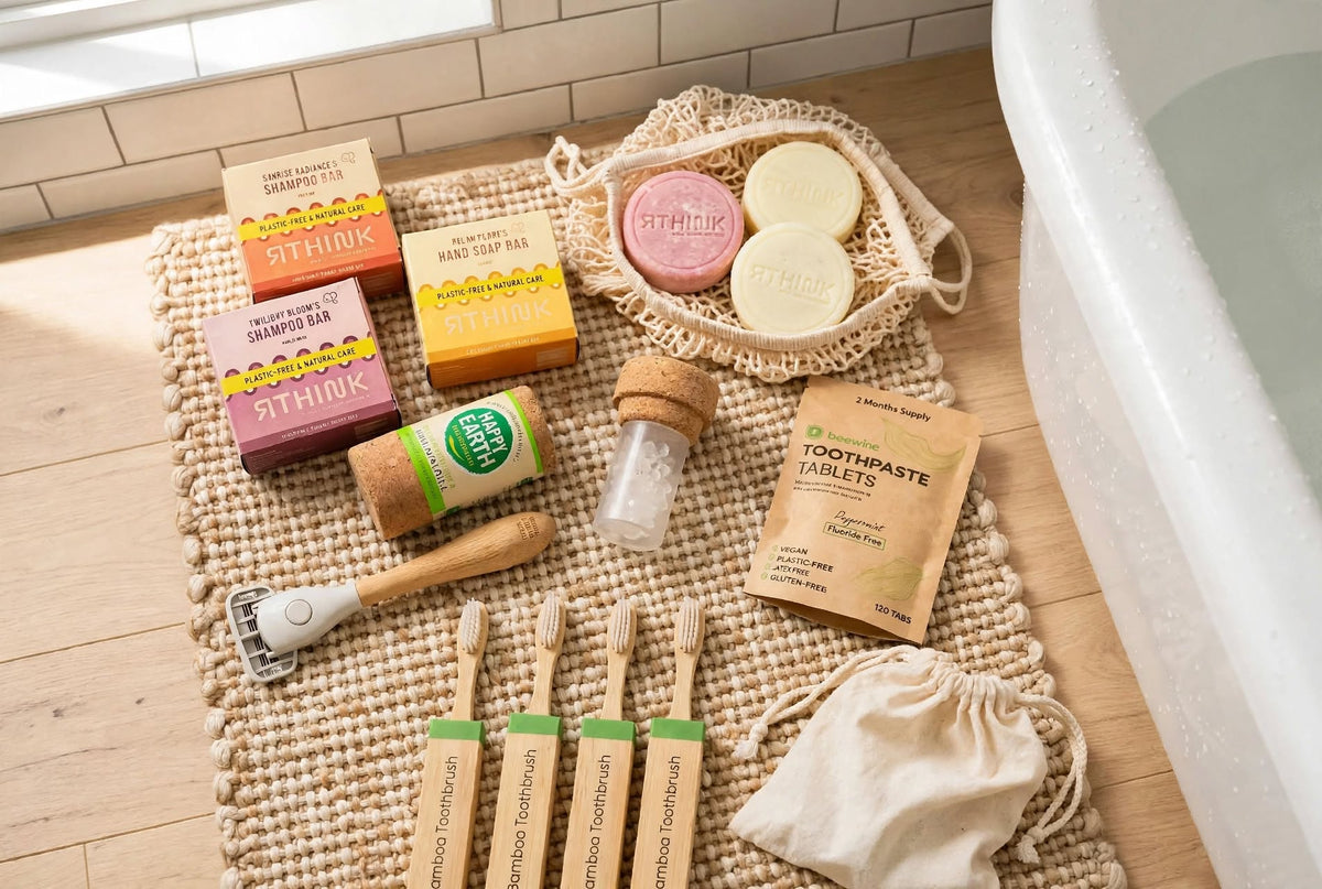 Family Travel Set - Hand Luggage Proof & Plastic-free | Complete Sustainable Travel Kit (4 People)