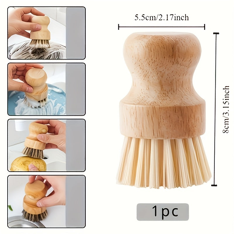 🧽Multi-Functional Kitchen Cleaning Brush – Eco-Friendly Beechwood Scrubber