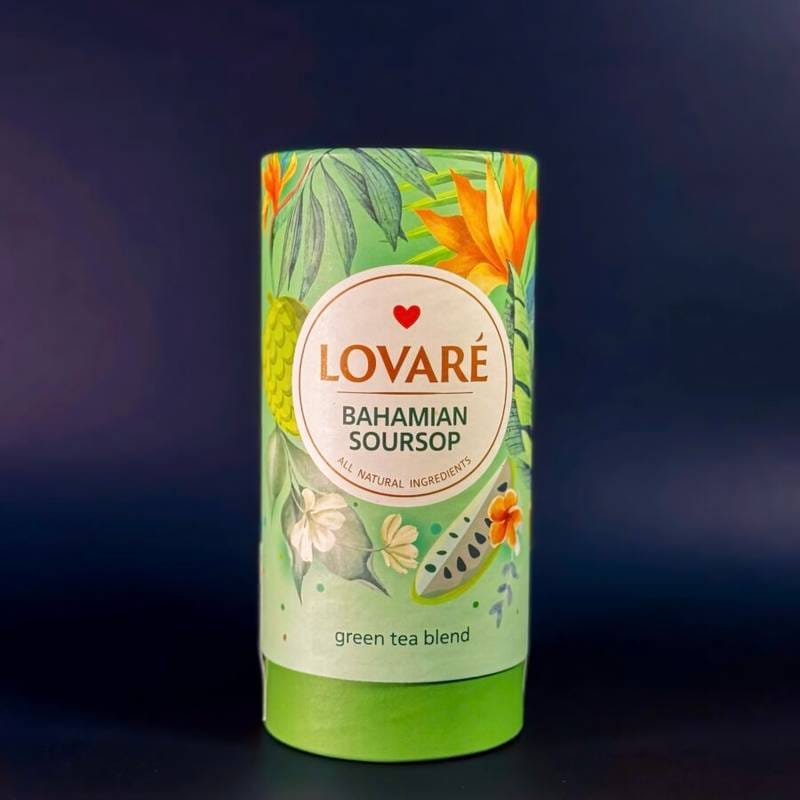 Lovaré Bahamian Soursop Premium Loose Leaf Green Tea – 80 g