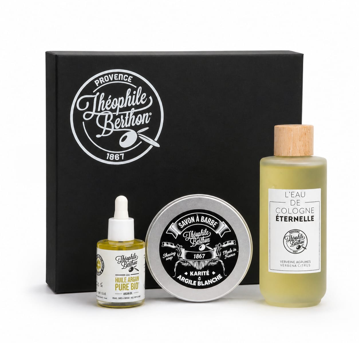 Luxury Grooming Set for Men – Shaving Soap, Argan Oil & Cologne Gift Box