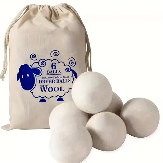 6-Piece 100% New Zealand Wool Dryer Balls