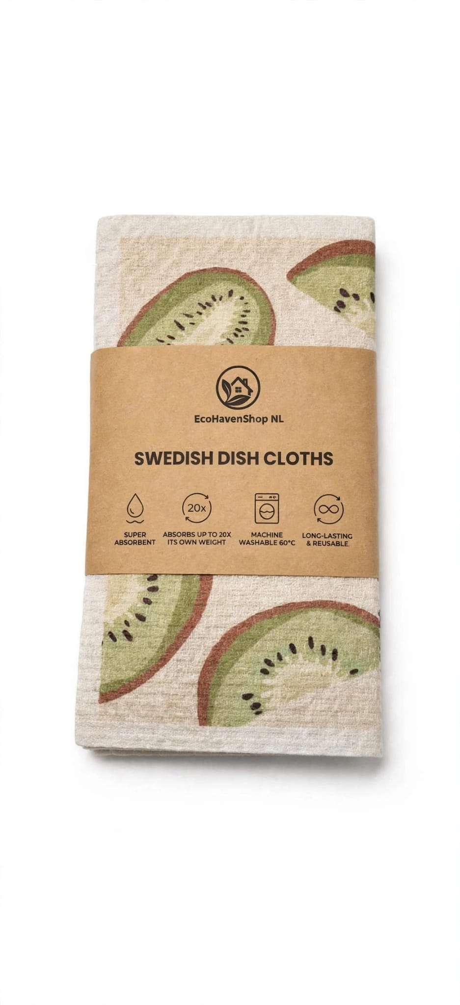 Eco Haven Natural Kitchen Cleaning Starter Set – Coconut, Loofah & Swedish Dish Cloths
