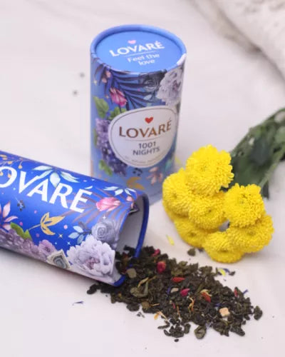 ✨ Lovaré 1001 Nights Luxury Tea Tube – 80g Premium Loose Leaf Blend