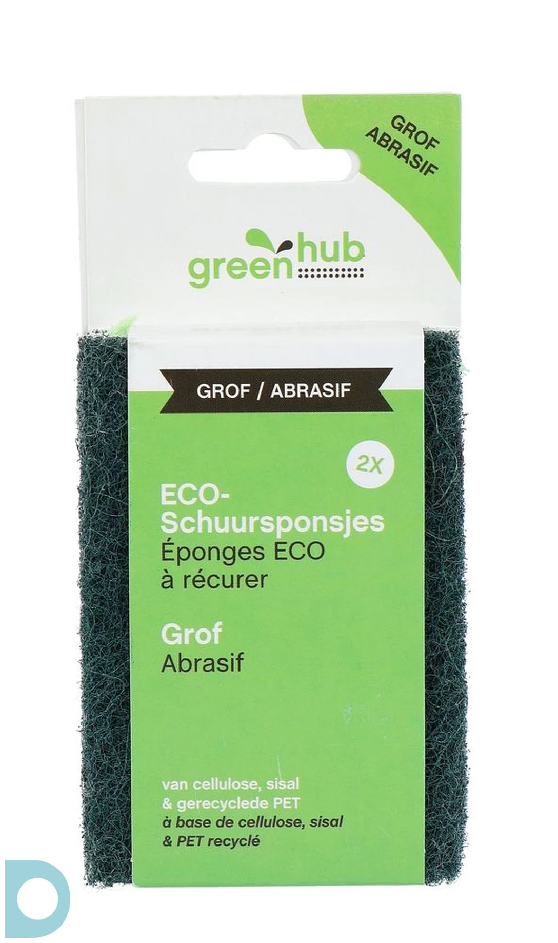 Eco Scrub Sponges (2-Pack) – Scratch-Free, Reusable & Absorbent | Cellulose & Recycled Materials