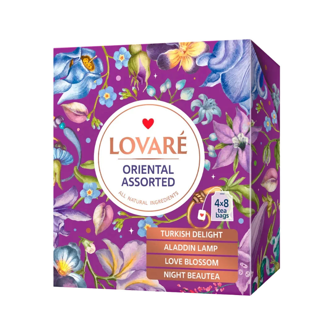 LOVARÉ Oriental Assorted Premium Tea Collection – 32 Tea Bags, 64 g