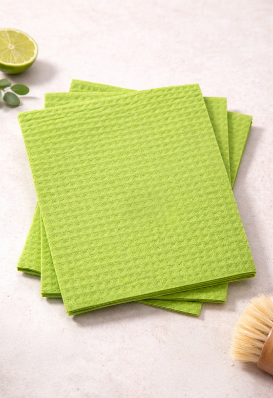 Eco Cleaning Cloths – Reusable Cellulose Dishcloths (3-Pack) | Compostable & Plastic-Free