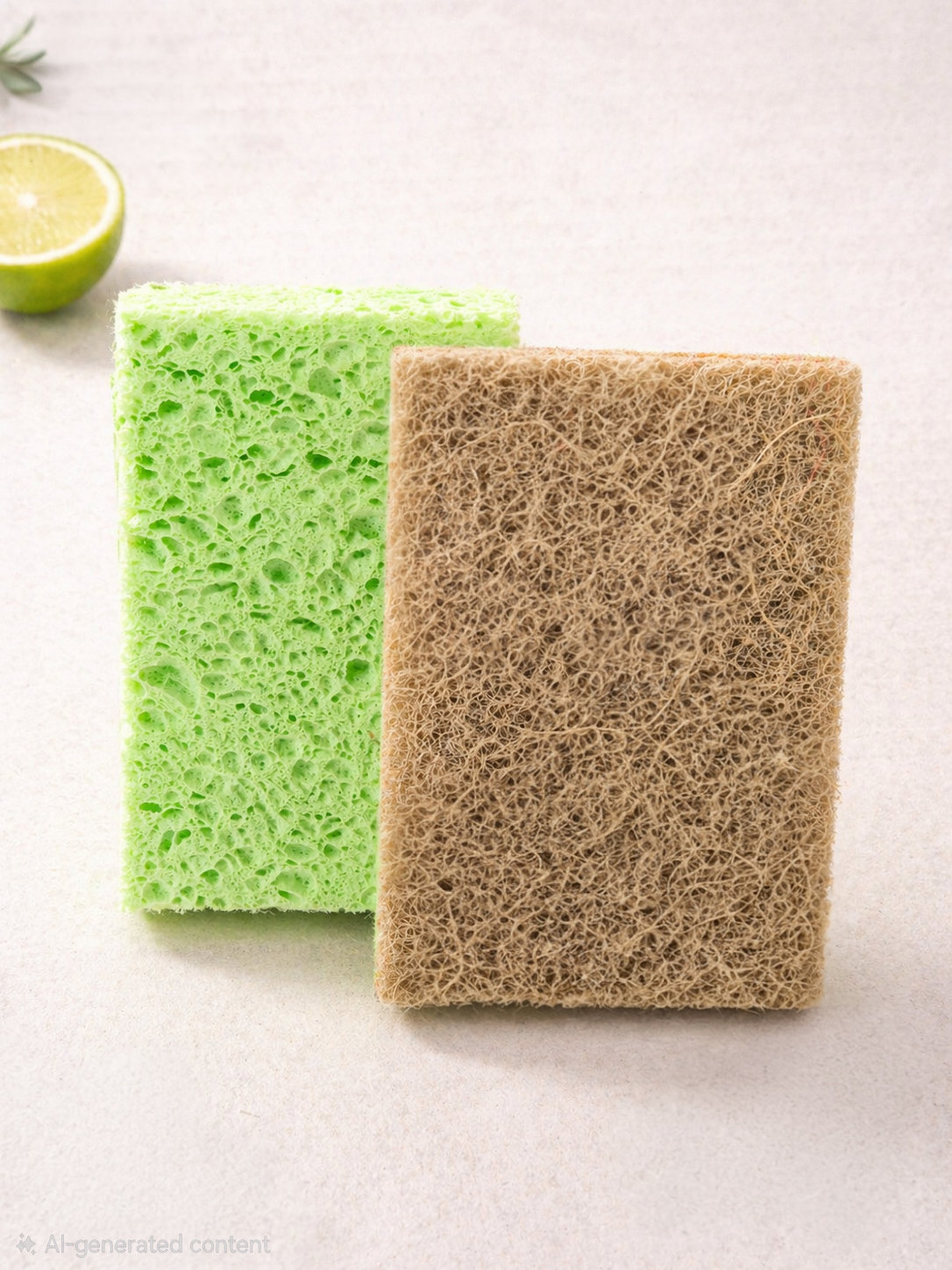 Heavy Duty Eco Scrub Sponges (2-Pack) – Strong Cleaning Power | Cellulose, Sisal & Recycled Materials