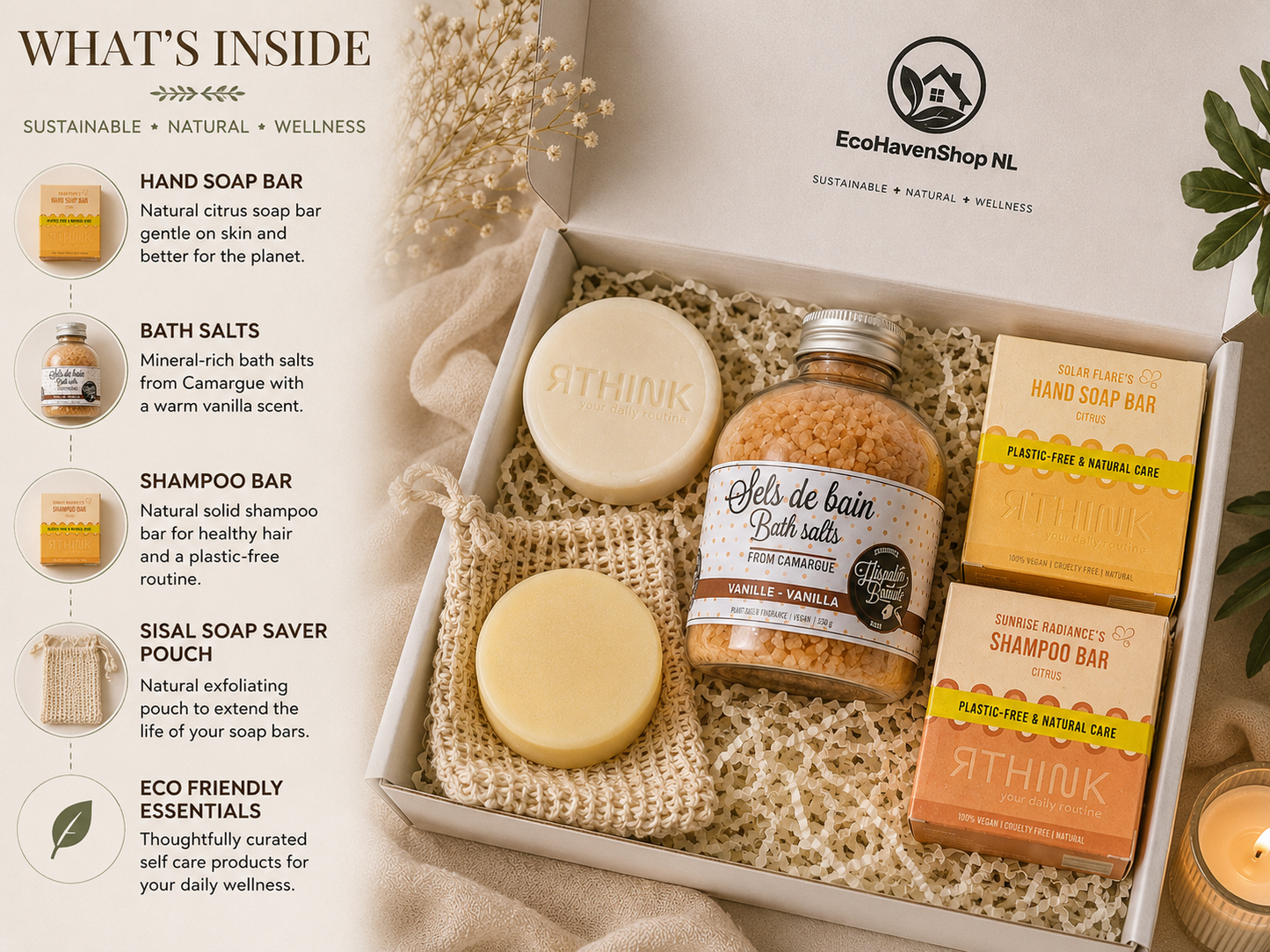 Luxury Citrus Vanilla Wellness Gift Box – Sustainable Spa Gift Set