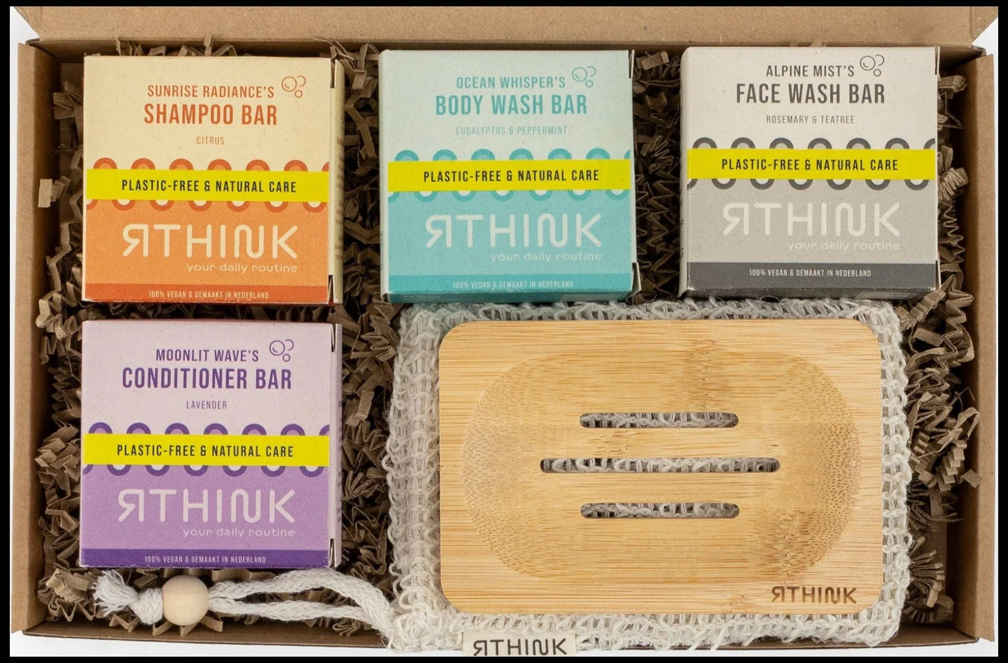 Plasticvrije Zeepbar Geschenkset – Complete Haar-, Gezichts- & Lichaamsverzorging (Zeepbar Pakket)